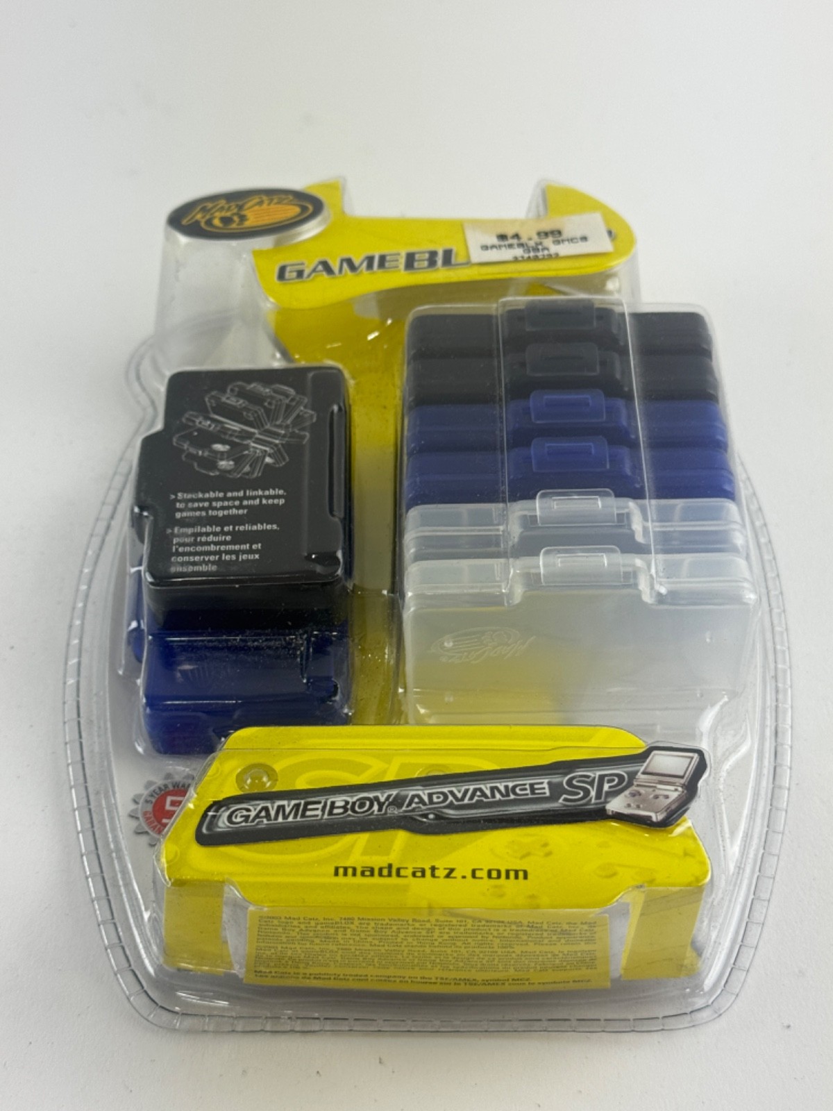MadCatz Gameblox SP Stackable Linkable Gameboy Advance SP Game Cases New Sealed