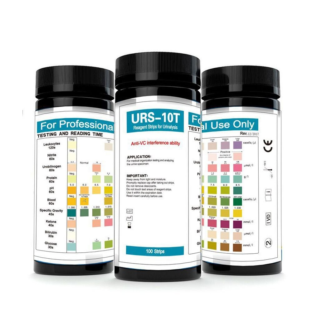 10 in1 Urine Test Strip 10 Parameters Testing pH Protein Kidney & Liver Function