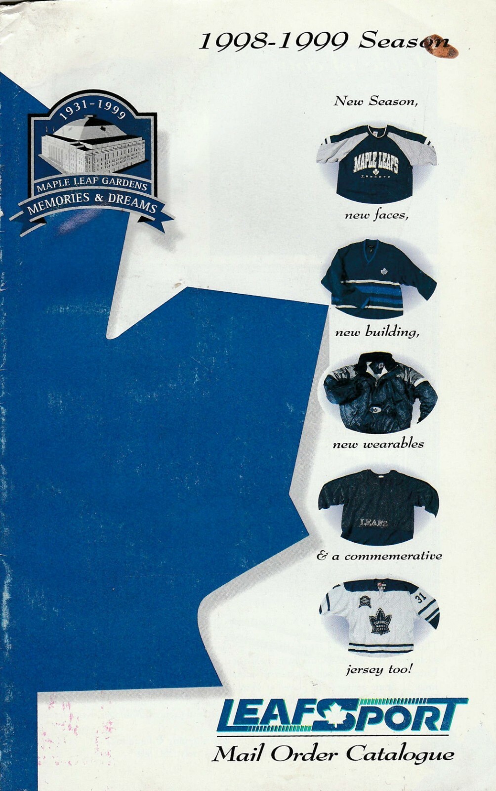 1998-99 Toronto Maple Leafs NHL Hockey Merchandise Catalog