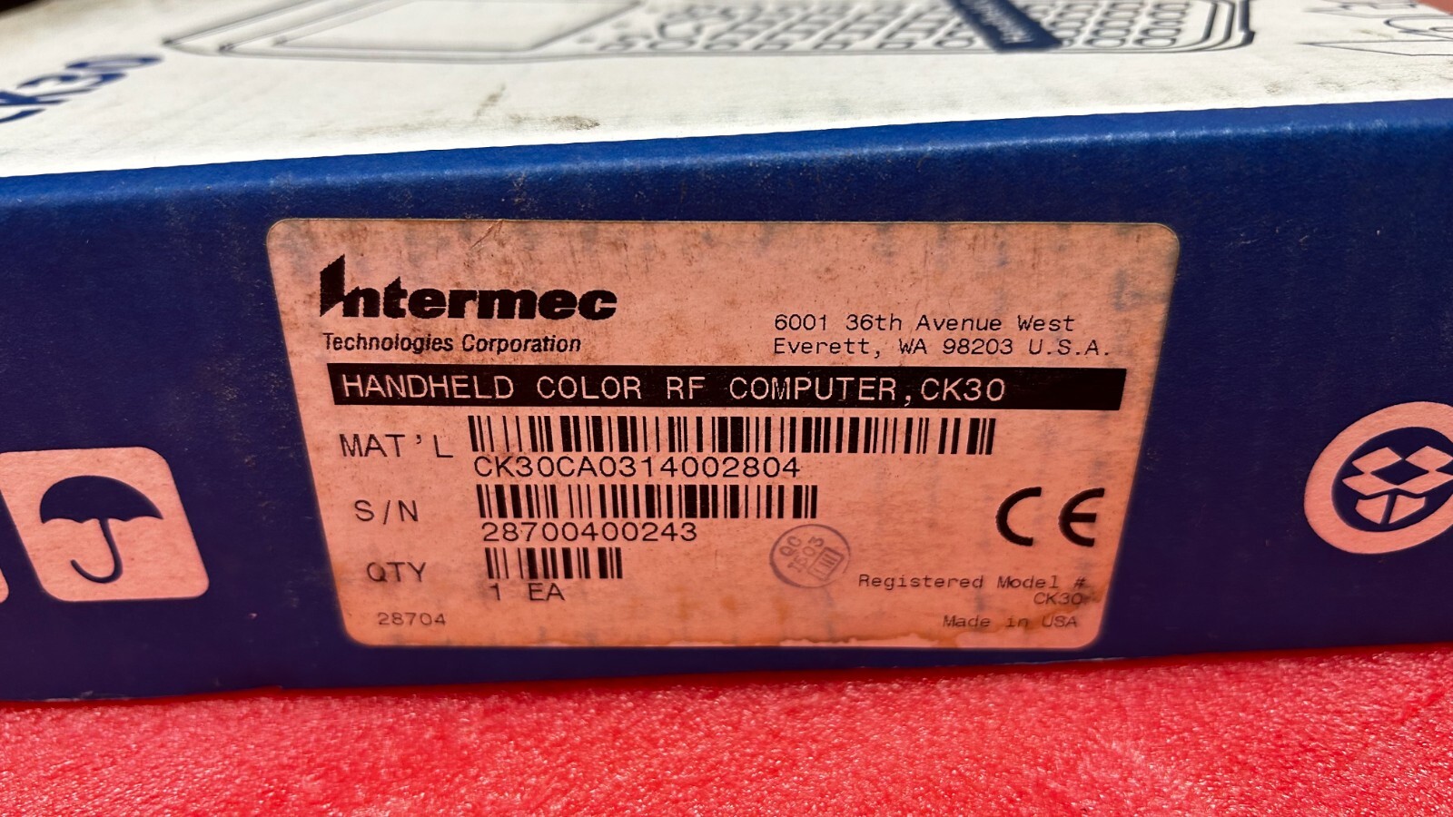 Intermec CK30 HANDHELD COLOR RF COMPUTER