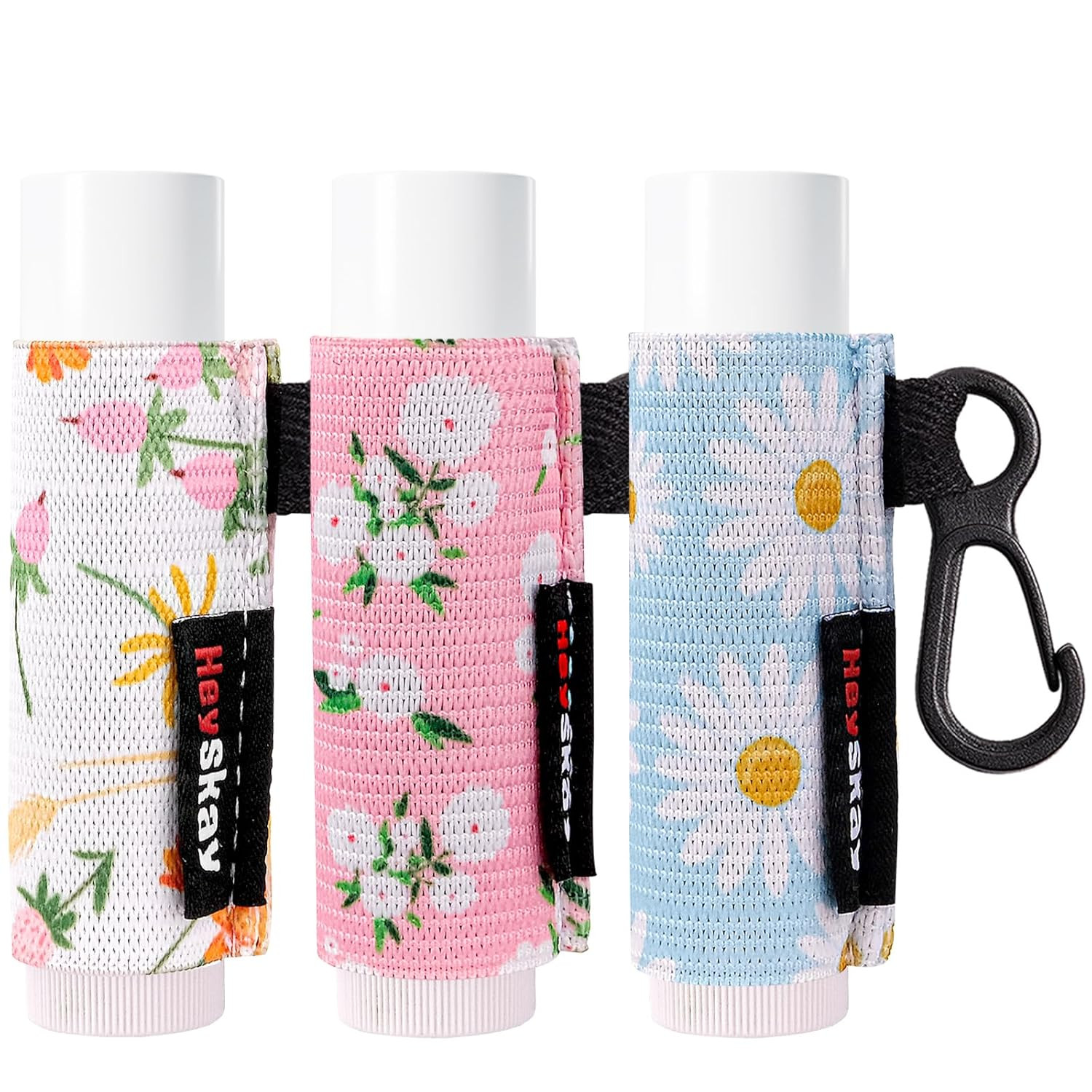 3PCS Lip Balm Holder Sleeves Lipstick Keychain Holder Chapsticks Holder Lip Glos