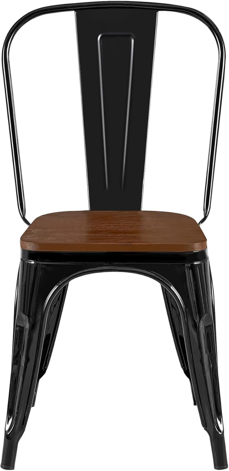 Stackable Metal Dining Chairs Set of 2 for Indoor and Outdoor Use, Durable Stack