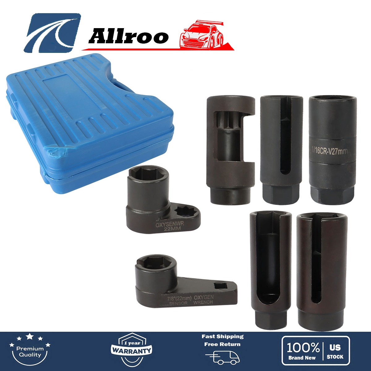 New Oxygen Sensor & Oil Pressure Sending Unit Master Sensor Socket Tool Kit 7pcs