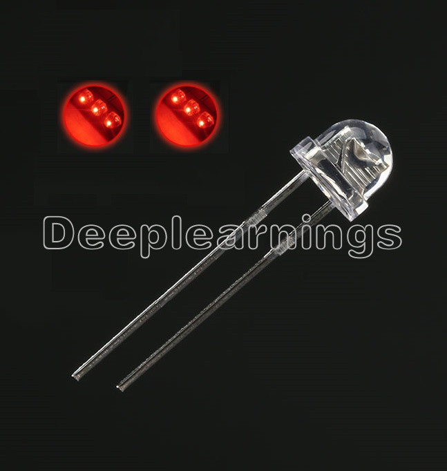 100PCS F5 5mm Red Straw Hat Superbright LED Light LED Lamp