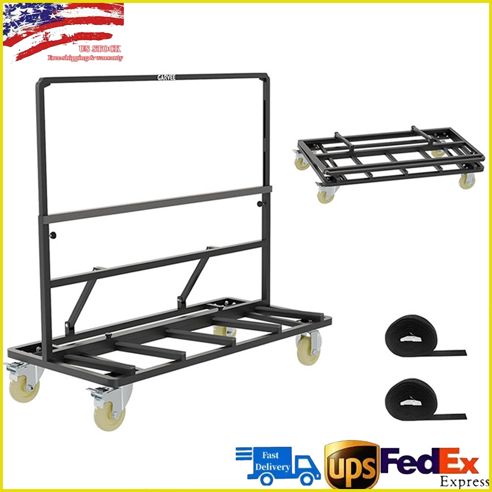 Folding Drywall Cart Dolly,1800Lbs Capacity Panel Truck Cart w/ Lockable Casters