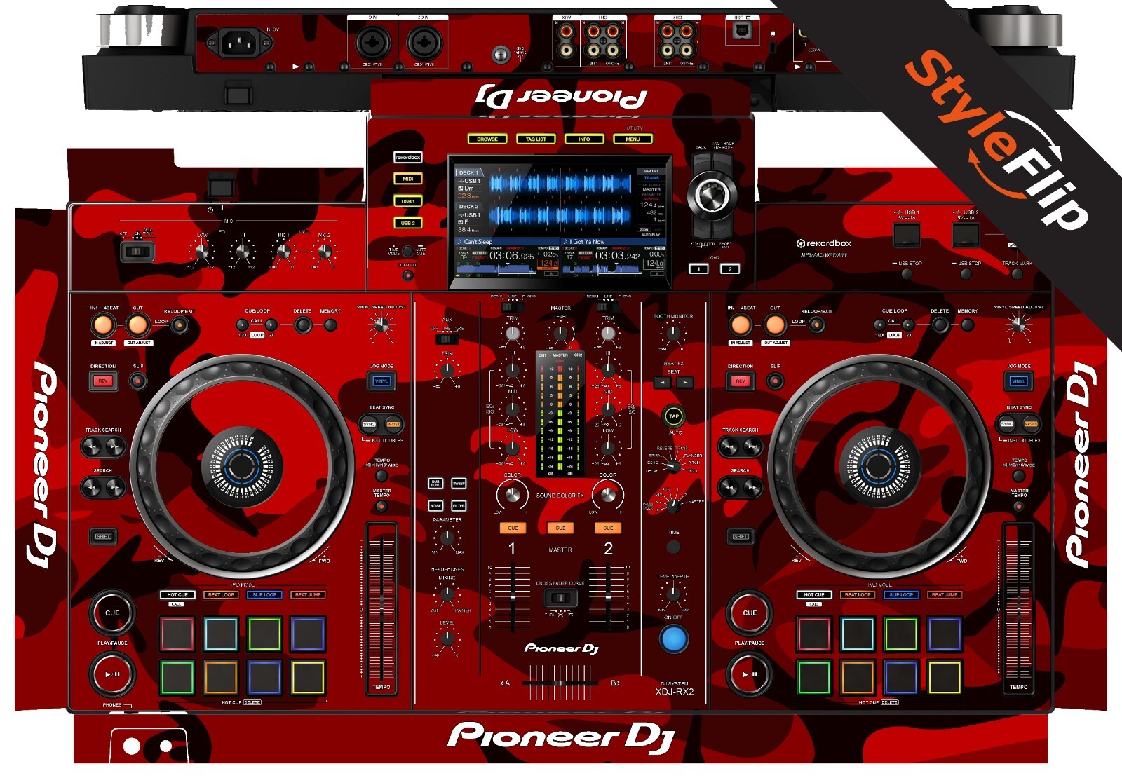 Pioneer XDJ-RX2 Skin | Camo Red | Protective Decal | StyleFlip Skins