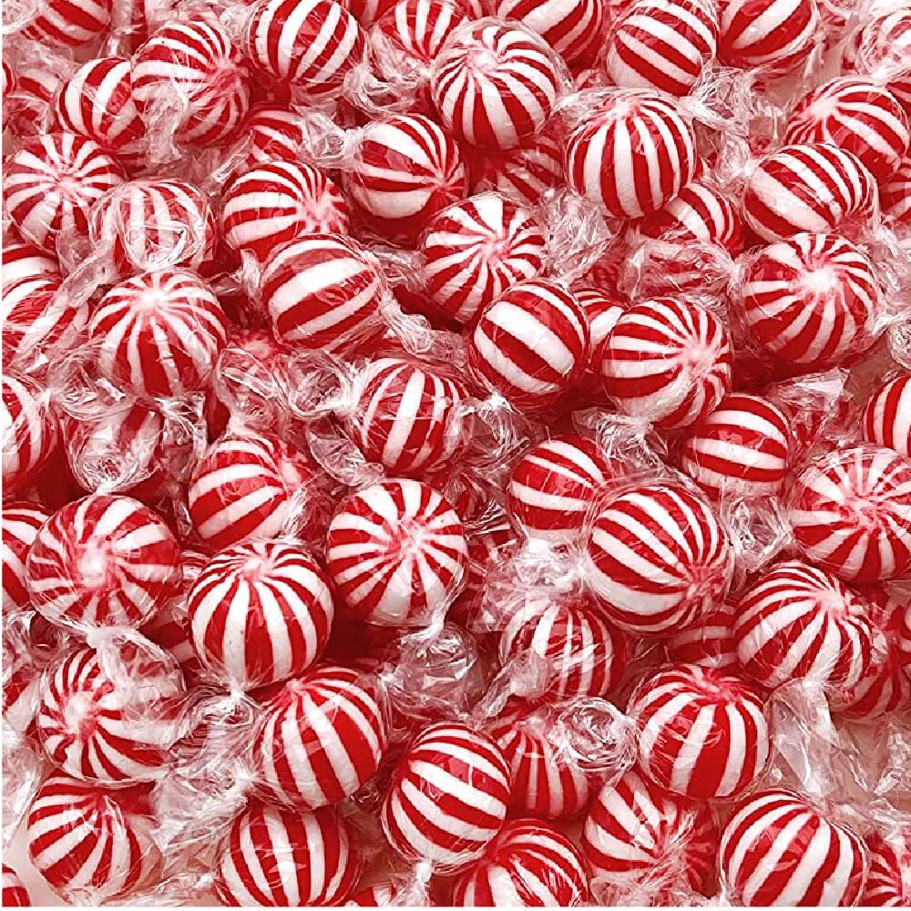 Old-Fashioned Jumbo Mint Balls Hard Candy, Classic Peppermint Flavor, 2 Pounds