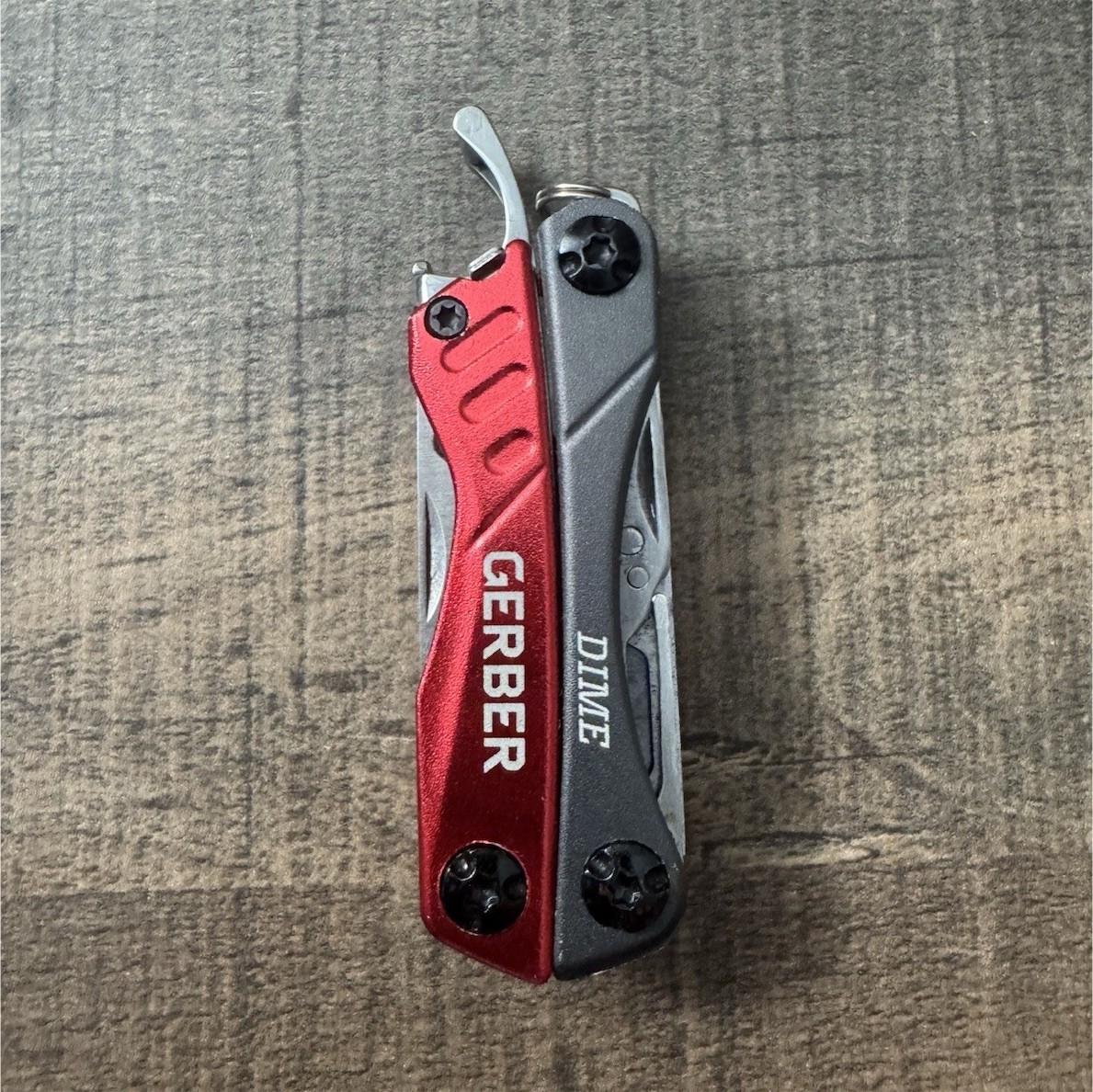 Gerber Dime Folding Pocket Multi-Tool Red/Gray Metal Blade 1 in, 1-Piece
