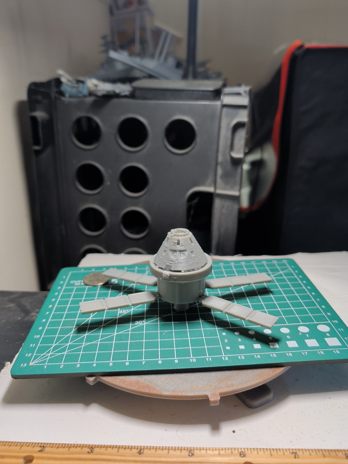 3d Printed 5-in Model NASA Artemis 2 Capsule Unpainted