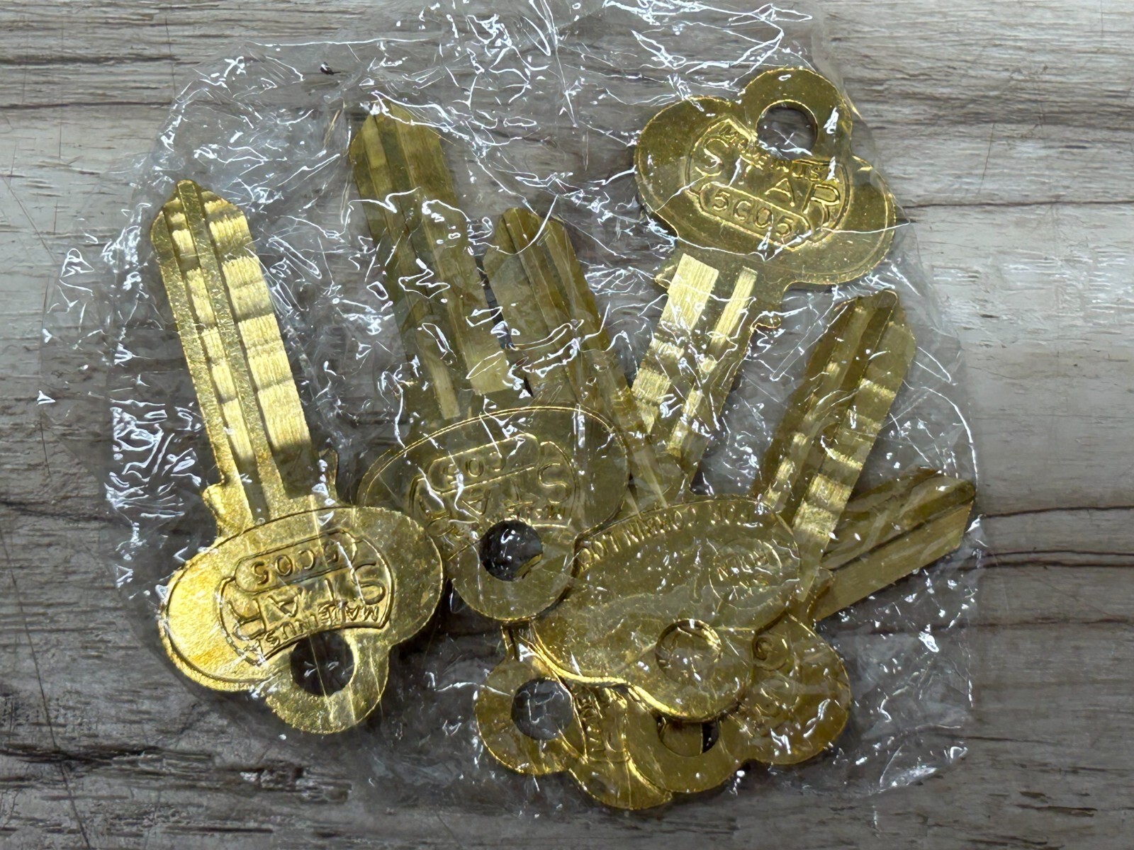 STAR Locksmith Supplies Brass Key Blanks 5CO5 Set Of 6 Made In USA