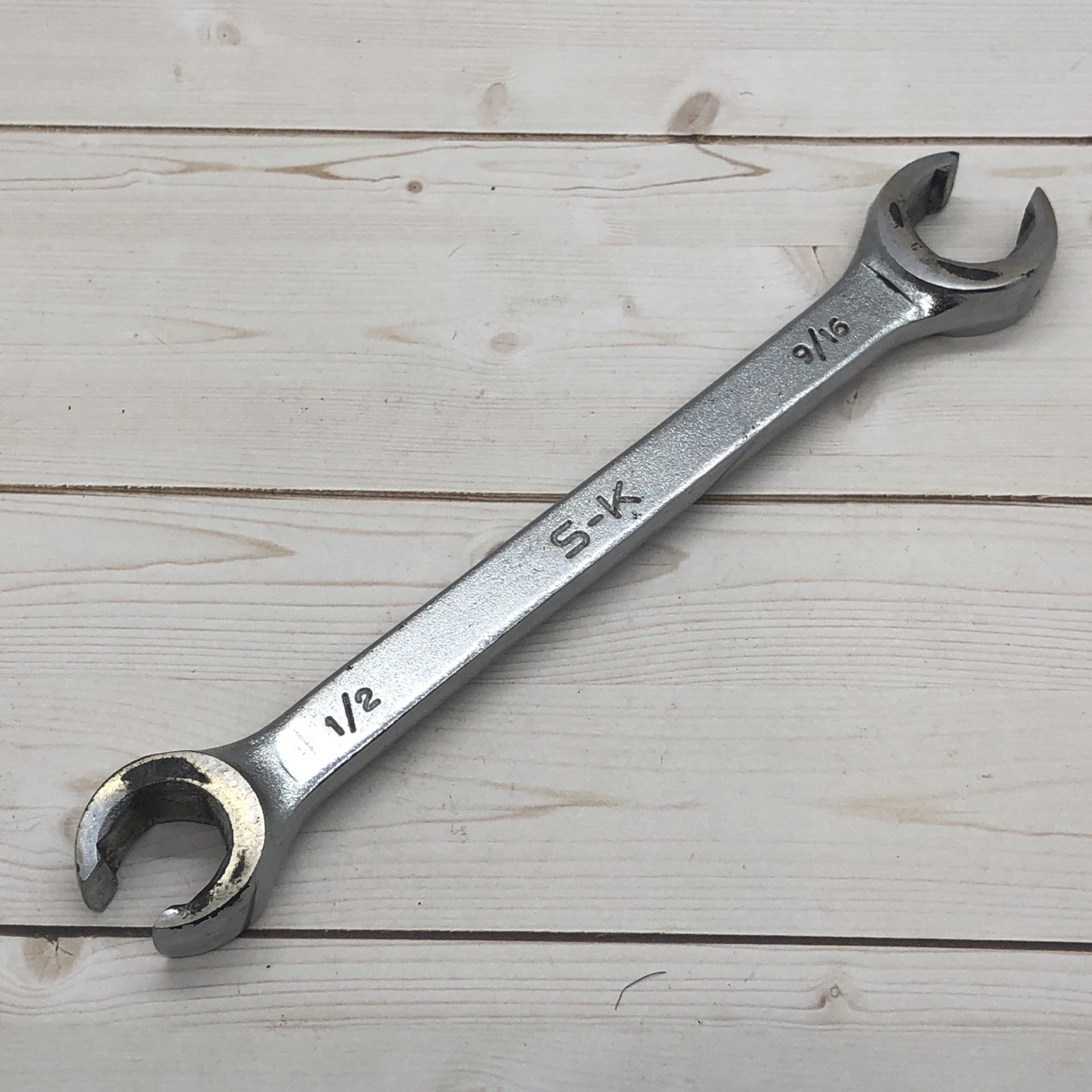 S-K 1/2" & 9/16” Flare Nut Wrench F1618 Forged In USA Alloy