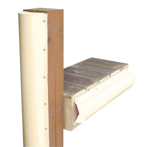 Dock Edge Piling Bumper - One End Capped - 6' - Beige (DE1020SF)