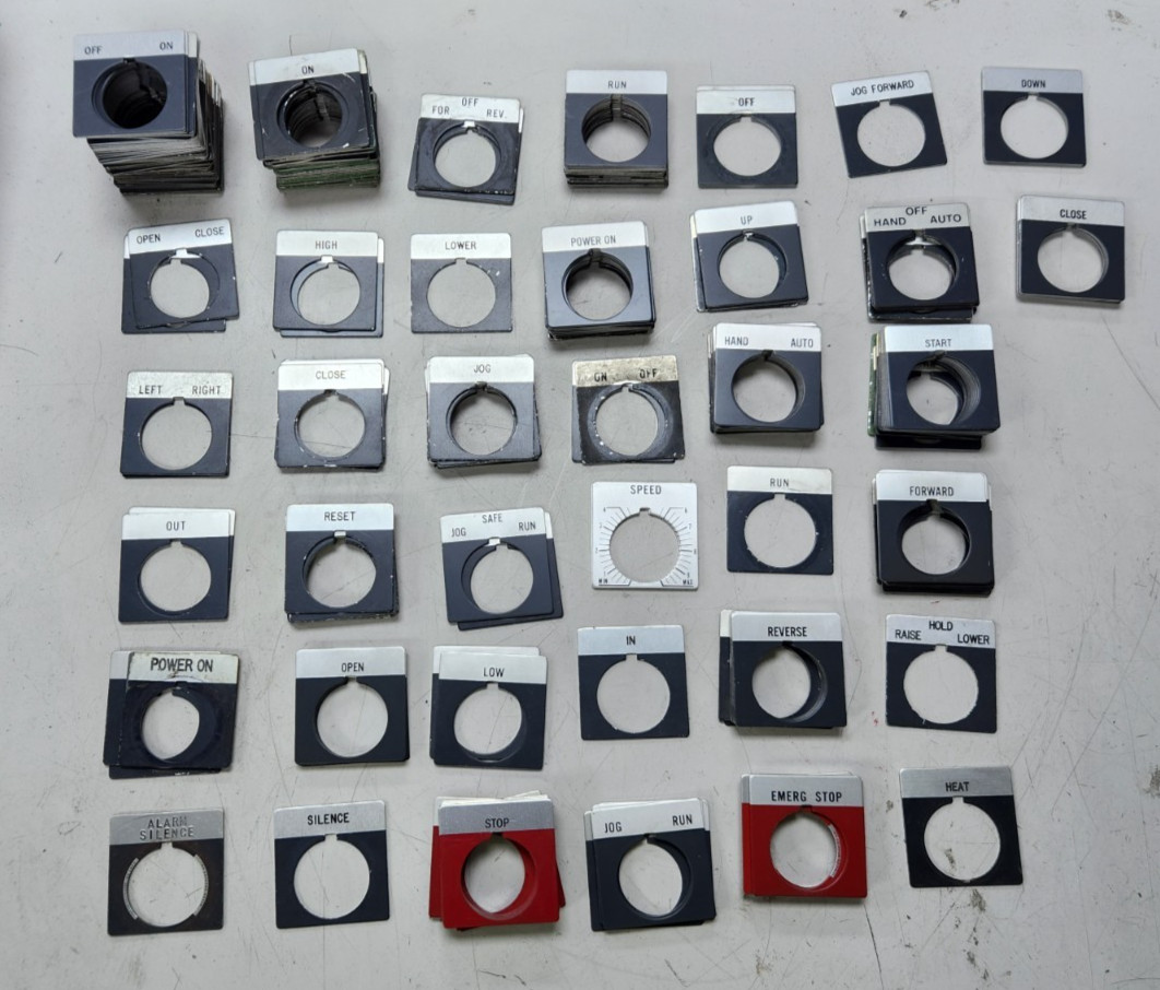 😎 ALLEN BRADLEY 800T ALUMINUM LEGEND PLATES 30MM - CHOOSE YOUR PLATE