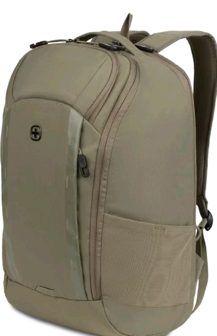 SWISSGEAR 16in Laptop Travel Backpack Trolley Sleeve, Olive Green Bookbag Urban