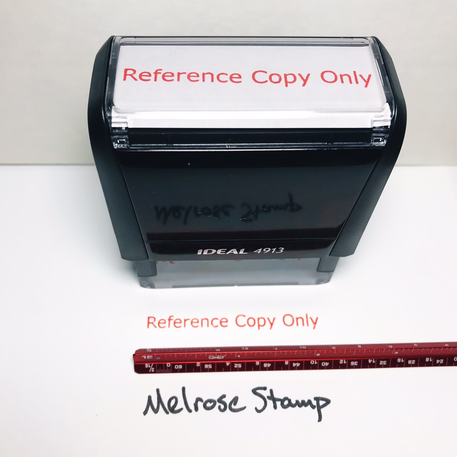 Reference Copy Only Rubber Stamp Red Ink Self Inking Ideal 4913