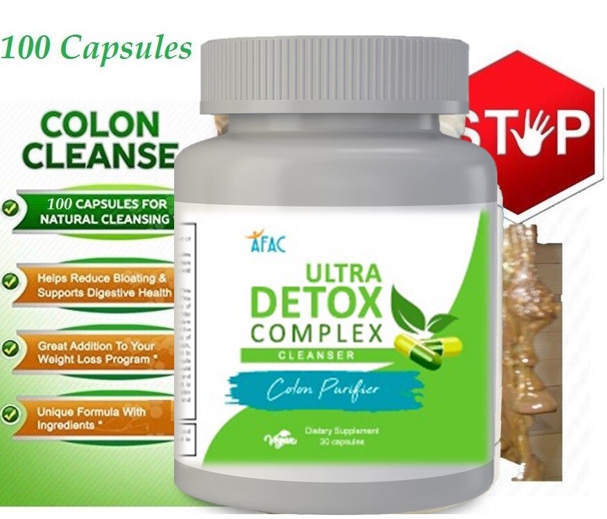 COLON CLEANSE 100 CAPS ALL ORGANIC HERBS FLUSH POUNDS LOSE WEIGHT DETOX COLON