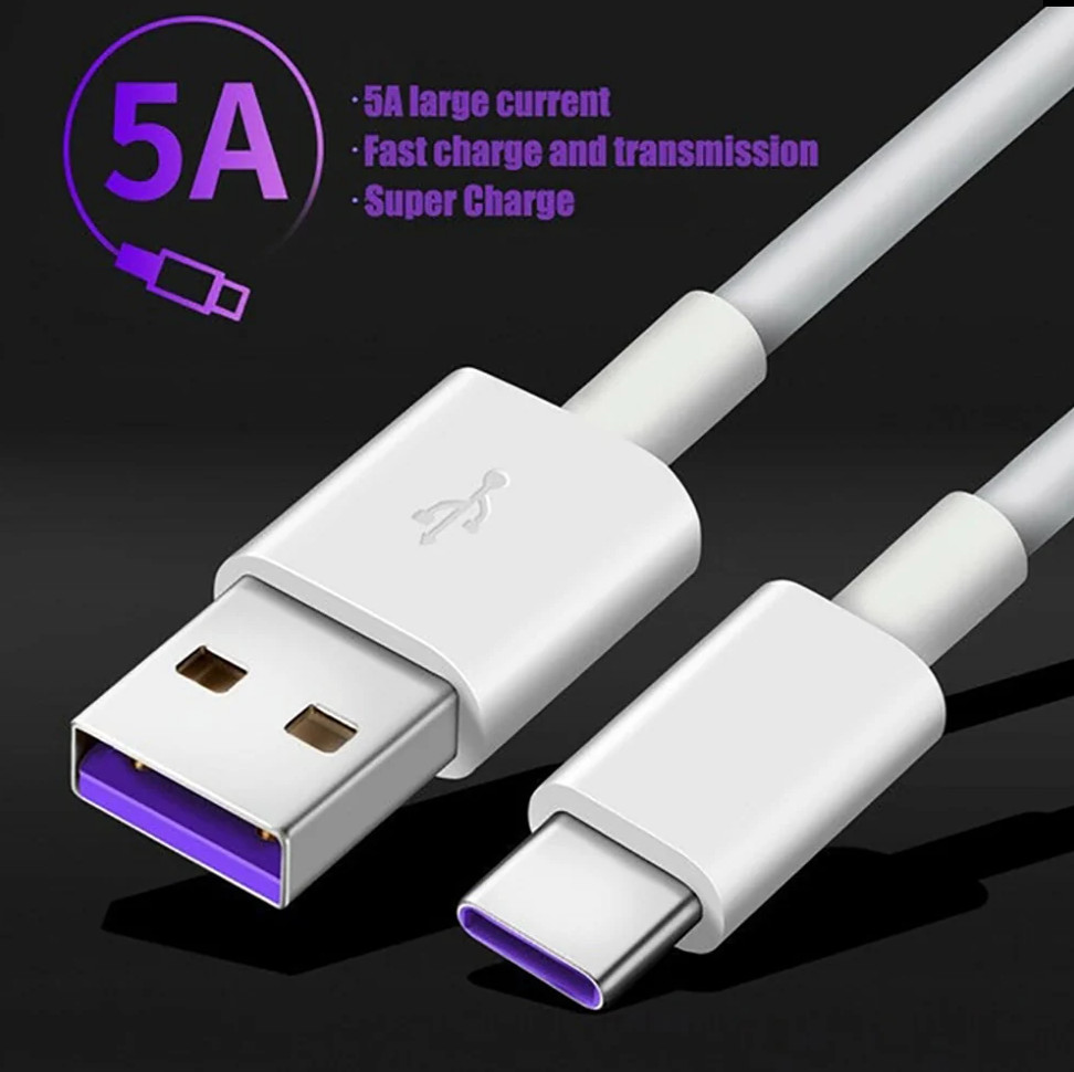 USB Type C Data Cable 5A Fast Charging USB-A to USB-C Charger lot Cord For Phone