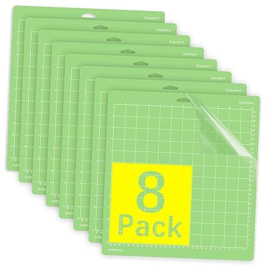 Cutting Mat, Compatible With Cricut Explore 12x12in(8 Pack)Standard Green