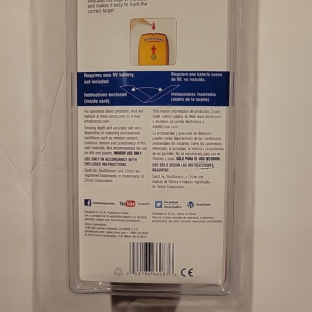 Zircon-StudSensor HD25 Stud Finder