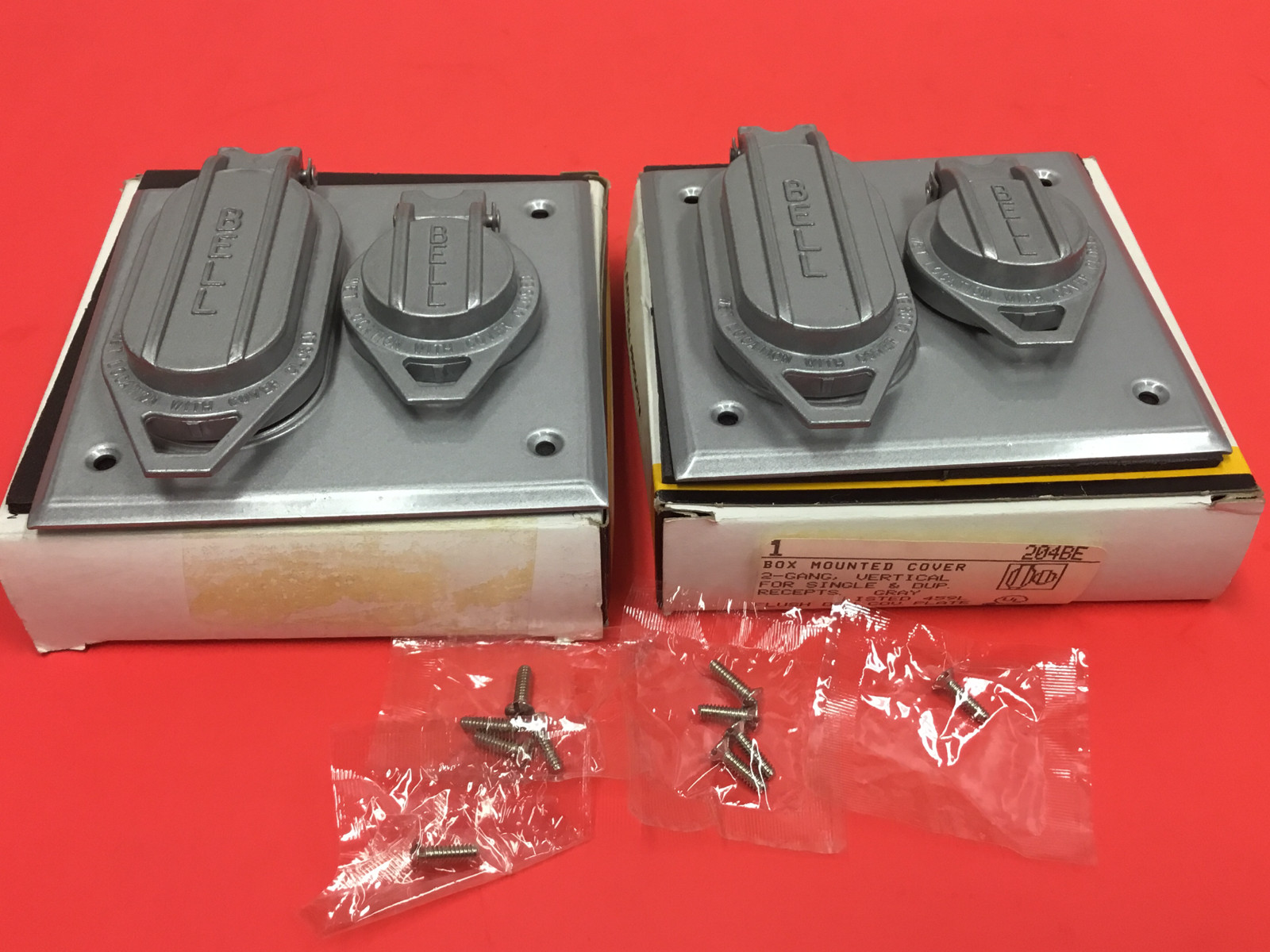 BELL Electric - P/N: 204BE - Box Mounted Cover - Lot of (2) - NEW