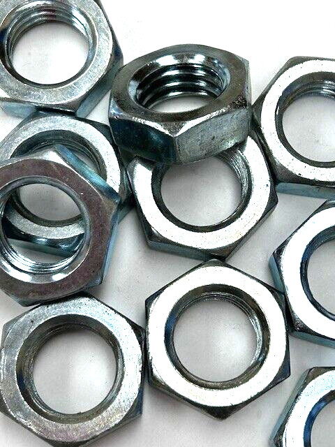 3/4-10 UNC COARSE PITCH HEX JAM NUT THIN WALL NUT ZINC PACK OF 10