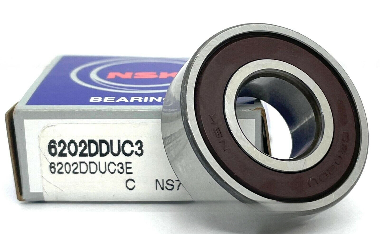 NEW NSK 6202 DDU C3 DEEP GROOVE BALL BEARING RUBBER SEALED 15x35x11mm Metal
