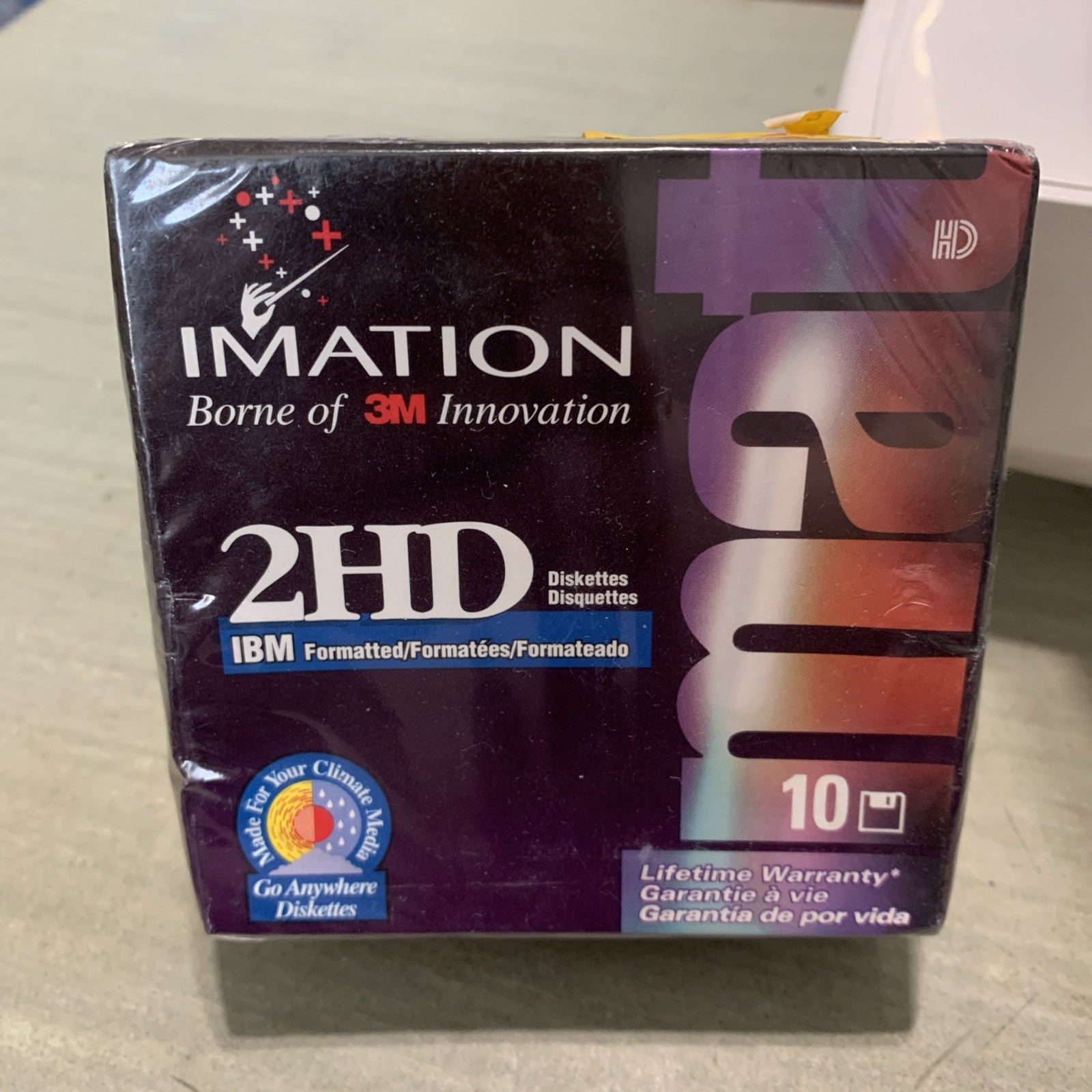 Imation 3.5" Diskettes 10 Pack IBM Formatted 1.44MB 2HD New Sealed