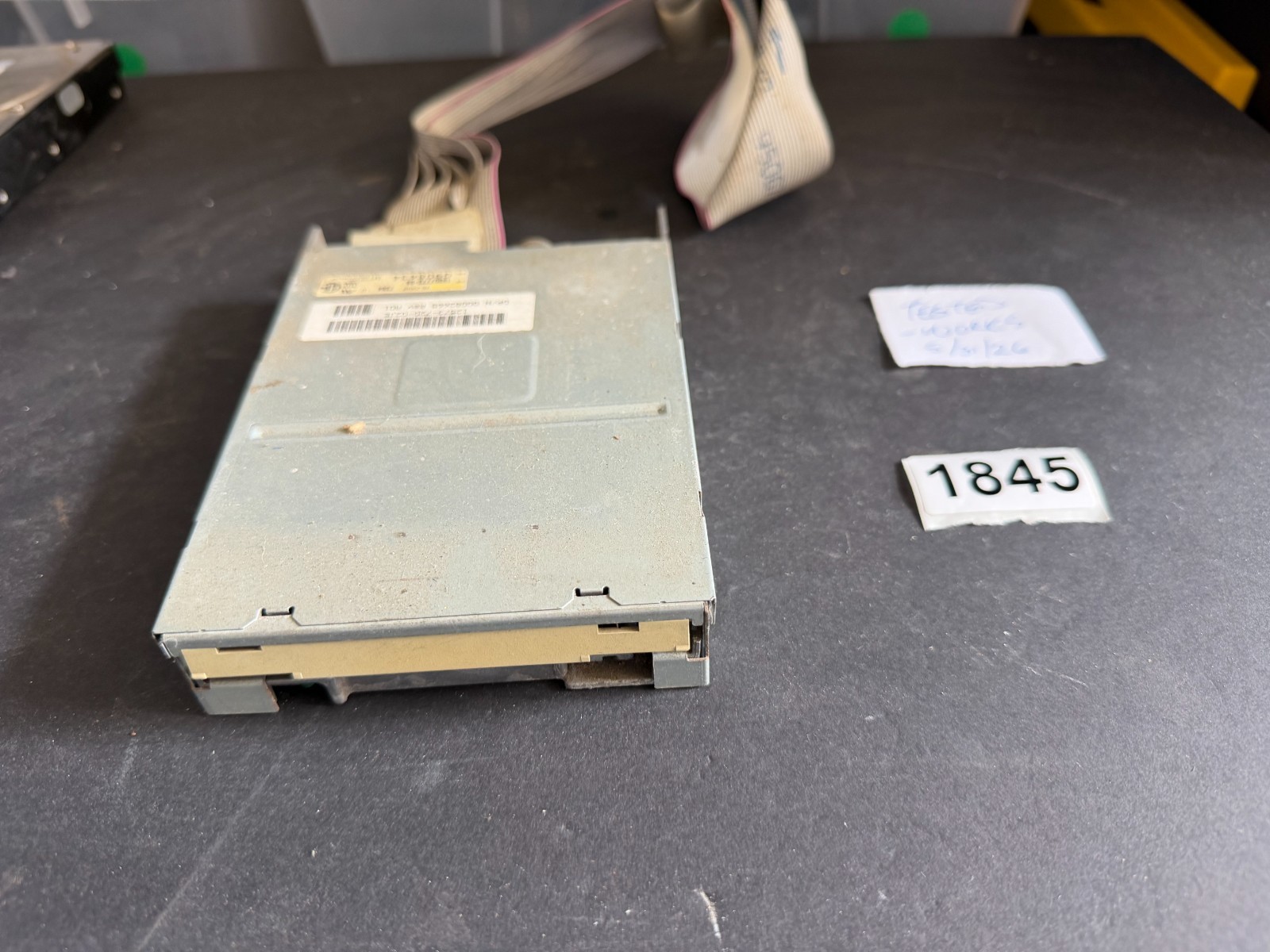 TEAC FD-235HG 3.5" Beige Floppy Drive with Cable ***No Bezel - WORKS - REF 1845