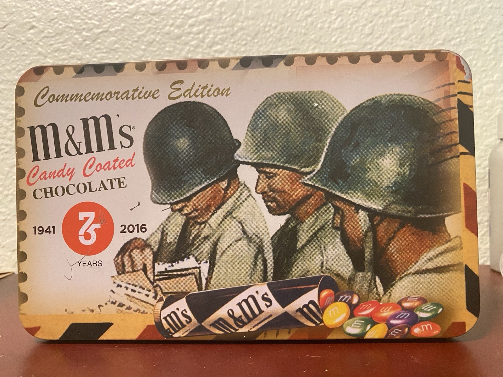 M&M'S® 75TH ANNIVERSARY (1941-2016) COMMEMORATIVE EDITION MILITARY TIN
