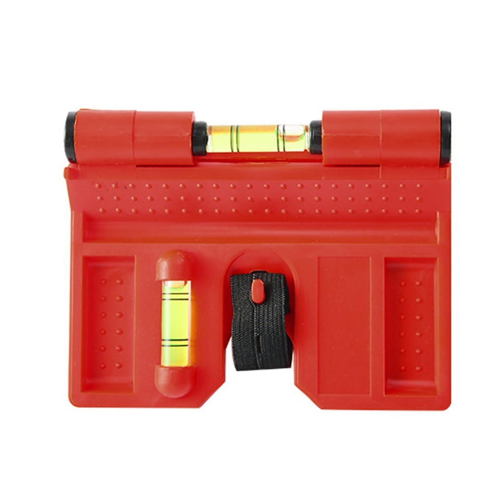 Fence Post Level Tool Versatile Adjustable Plastic Red Vertical 3 Vials