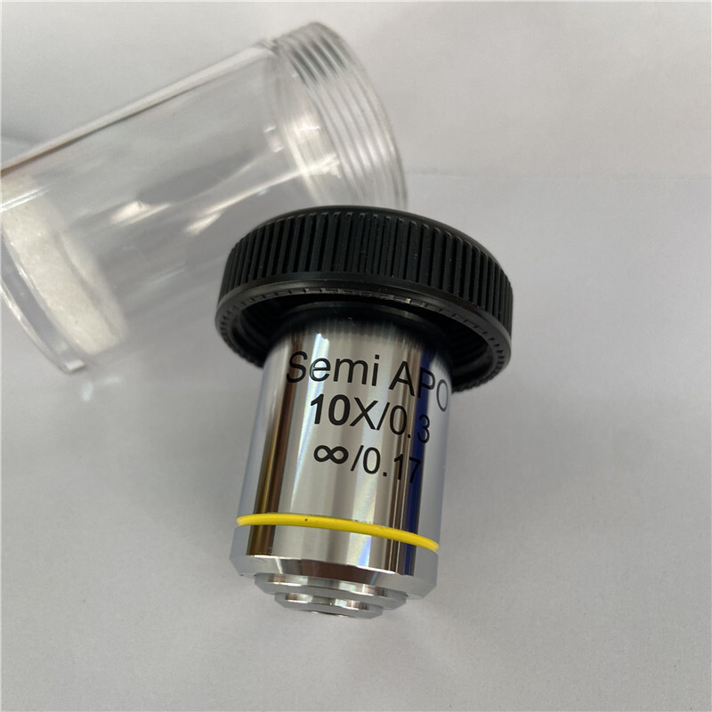 Flat Field Semi-achromatic Infinite Objective Lens f Biologic Microscope 4X-100X