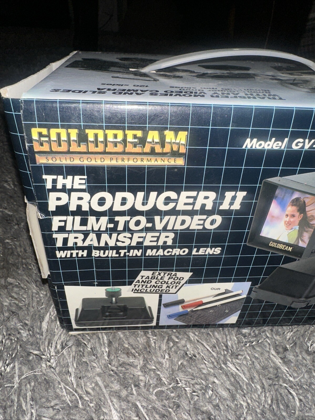 Vintage Goldbeam GV-20 The Producer II Film to Video Transfer w/Macro Lens