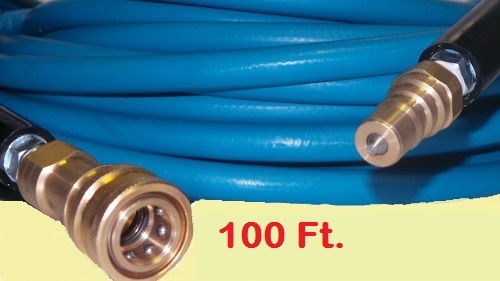 Truckmount Machine Carpet Upholstery Cleaning Solution Hose - 100 Ft with QD's