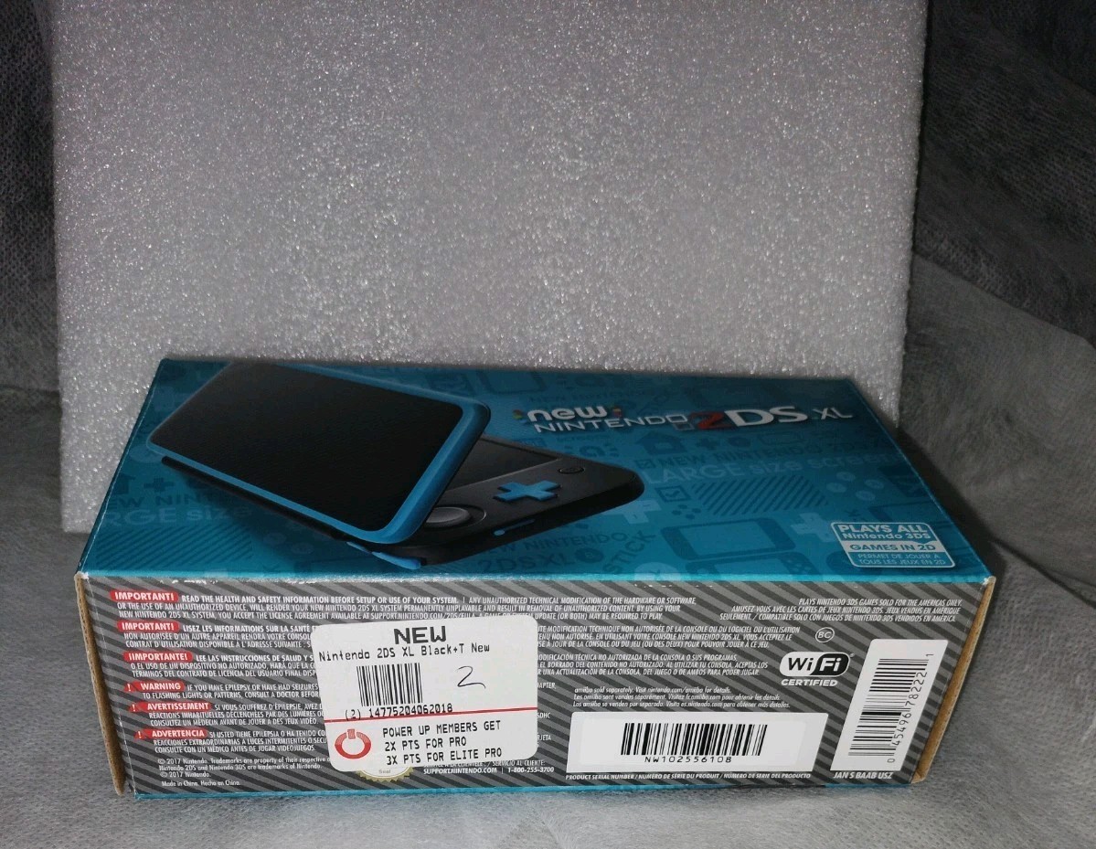 "New" Nintendo 2ds XL Console (Box Only) - Black/Turquoise Variant Box Only.