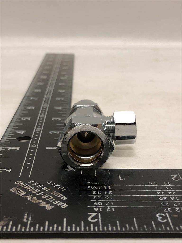 ProFlo PFXCAC32CLK Low Lead 5/8" x 3/8" Compression Angle Stop Key Not Included