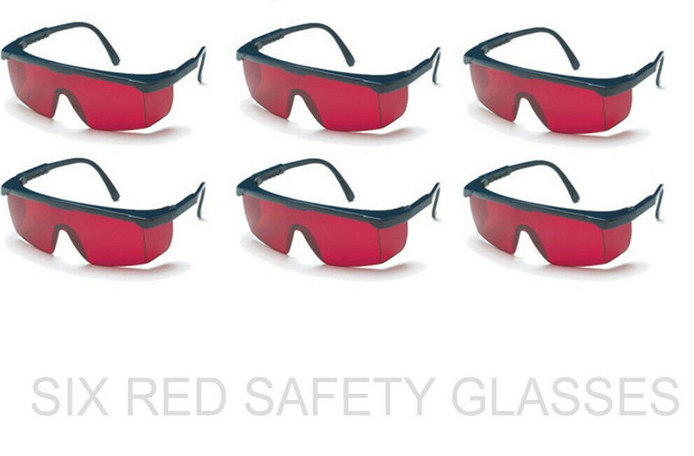 Red Laser Glasses - 635 nM Red Laser Enhancement Glasses for Red Las - Pack of 6