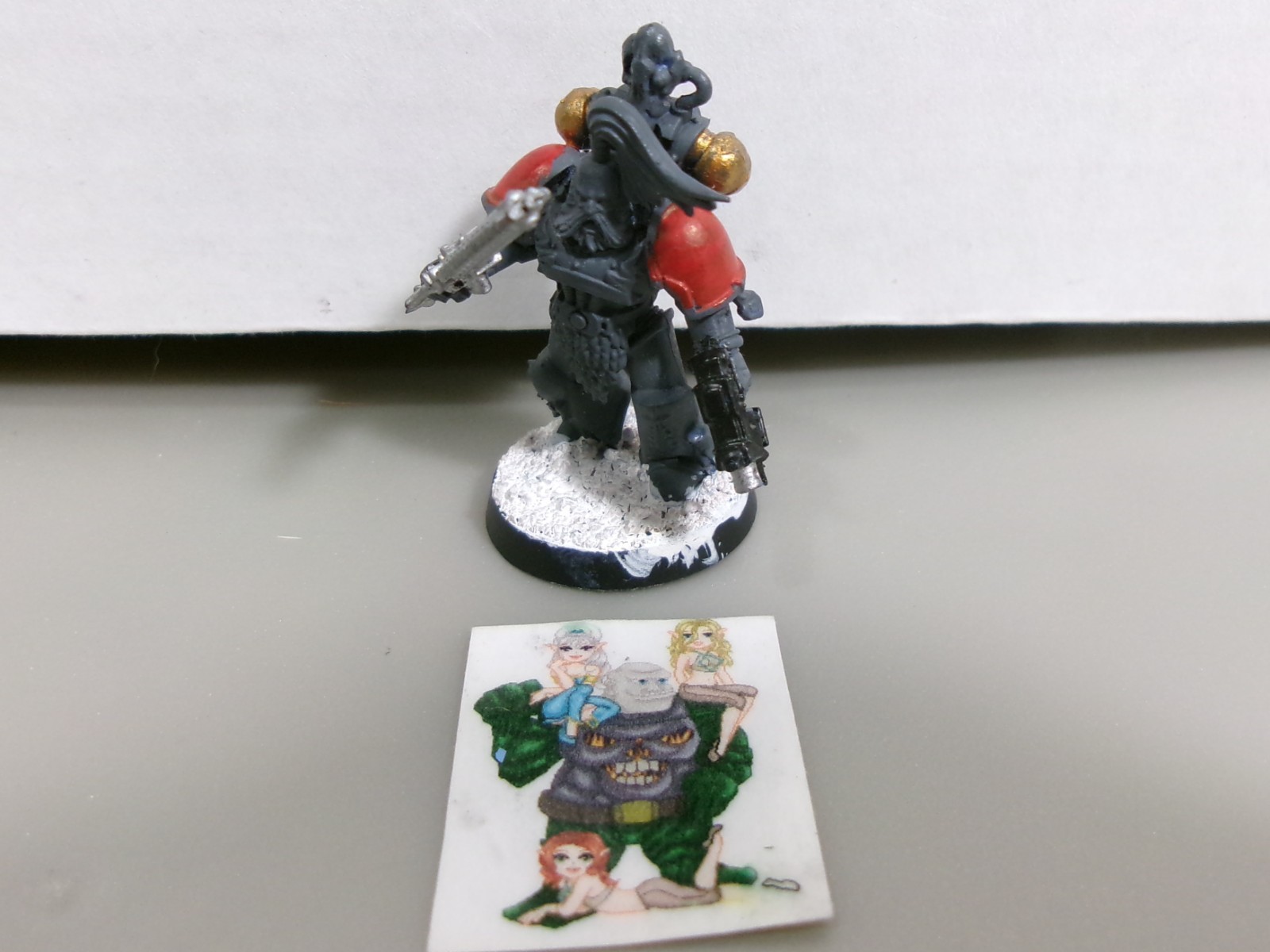 =Warhammer 40k SPACE WOLVES Plastic Space Marine w/ Chainsword & BoltPistol B22*