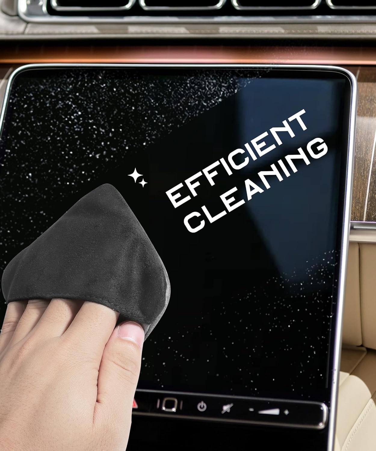 Car Screen Cleaner Microfiber Cloth Wipes Foldable Touch LCD Dashboard