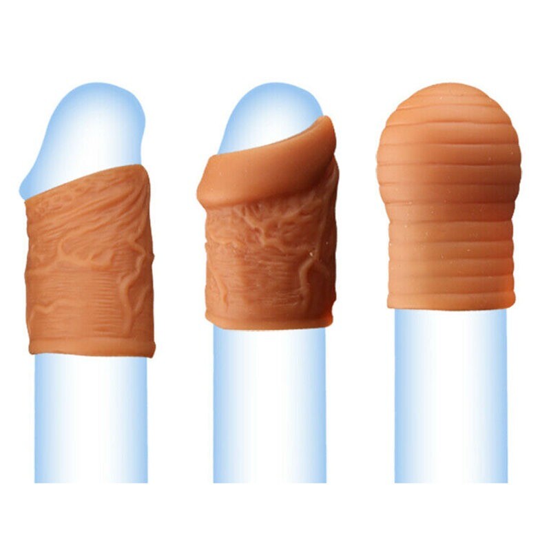 Foreskin Penis Cock Ring Sleeve Enhancer Prolong Delay Sex Toys for Men Couples