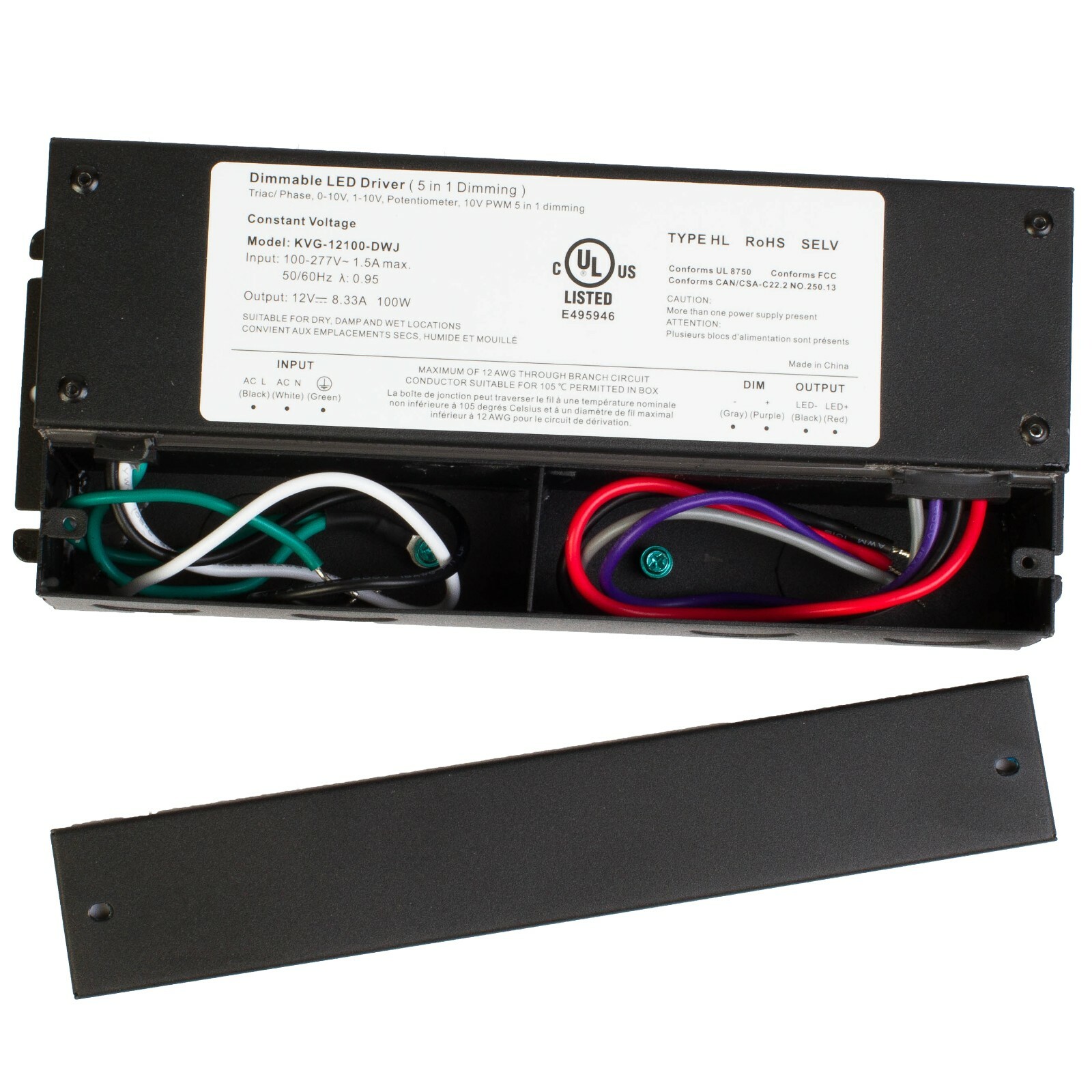 LEDUPDATES 12V 100W TRIAC 0-10v DIMMABLE POWER SUPPLY LED DRIVER UL LISTED