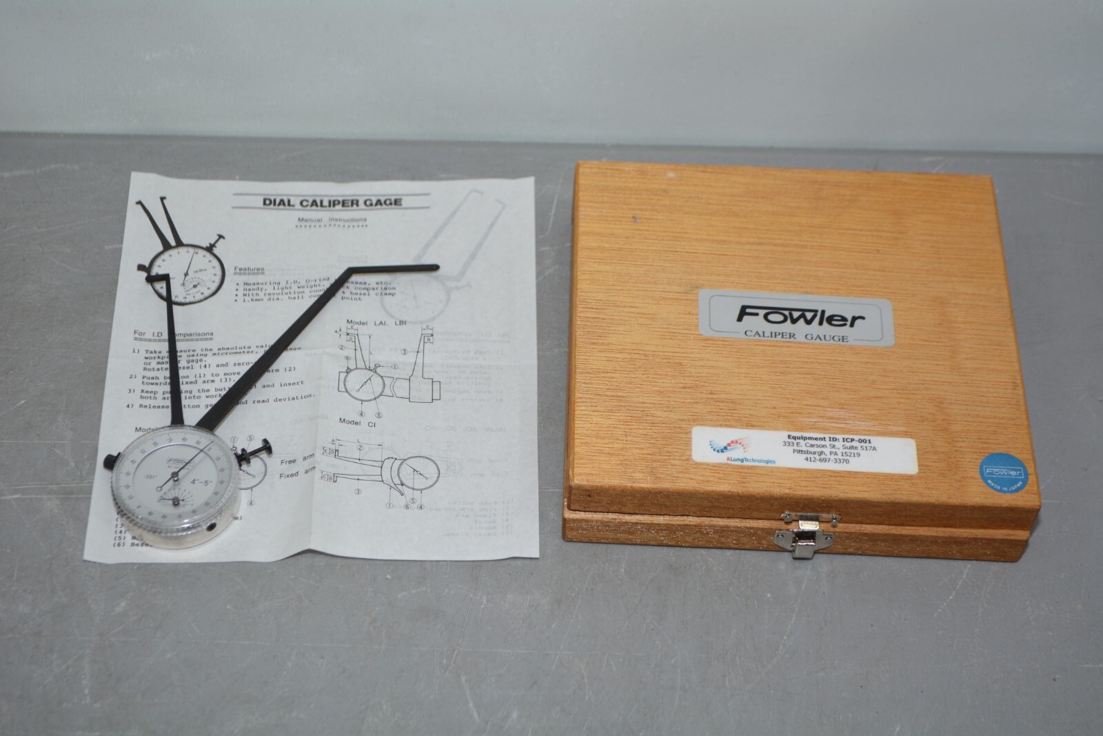 ^ Fowler Dial Caliper Gauge 52-553-010 4-5" 0.001" #X3859