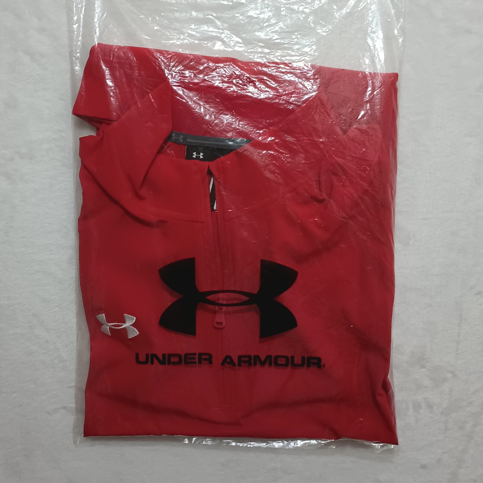 New Under Armour ¼ Zip Coach's Pullover Medium Red Storm Tech Men's Squad