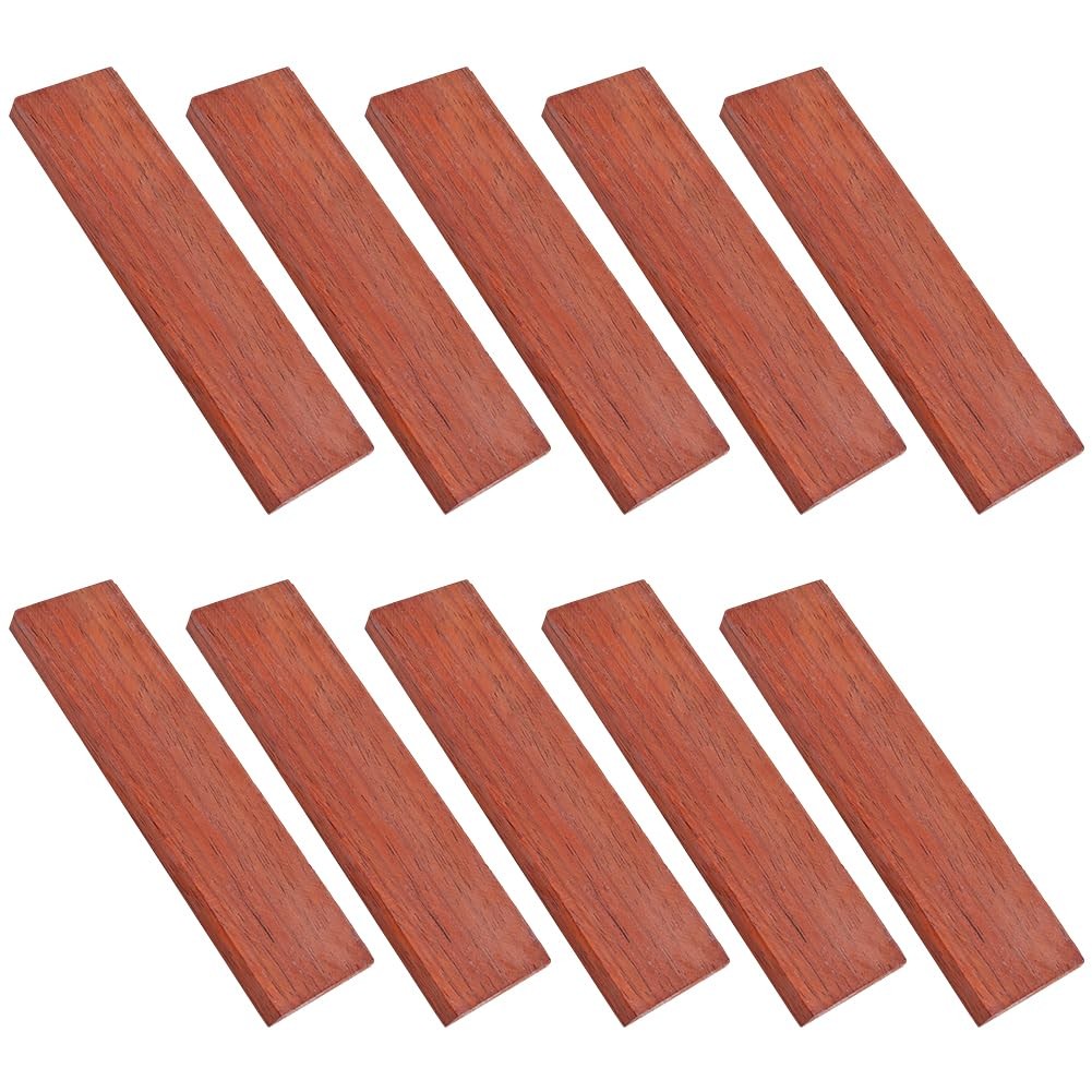 10 PCS Brown Natural Wood Knife Handle Scale DIY Music Instrument Craft