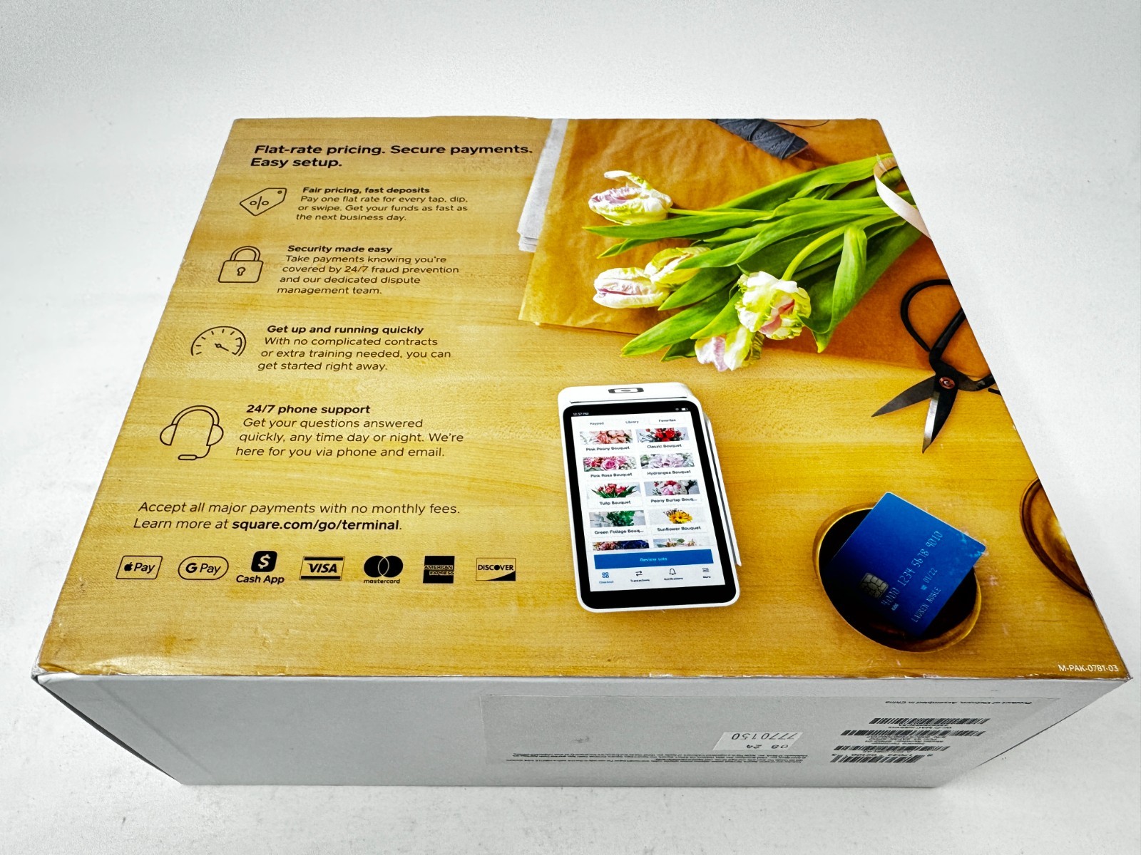 Square Terminal Credit Card Machine White Mobile POS Payment Processing