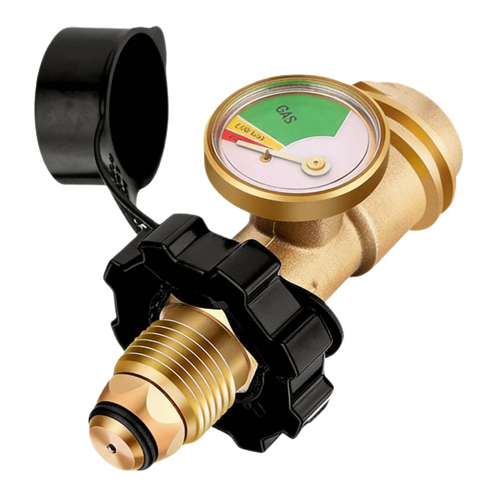 Pressure Gauge Adapter POL Converter Integrated Pressure Gauge Brass Housing