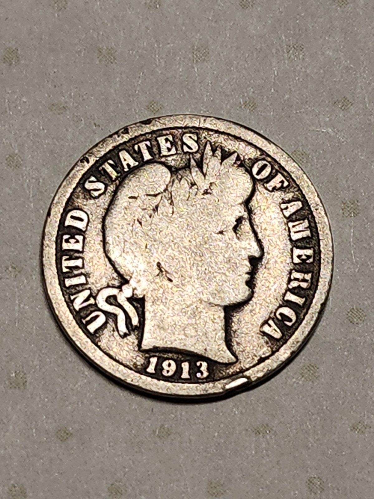1913 Barber Dime~Very Good~》》》FAST FREE SHIPPING 》》》#1
