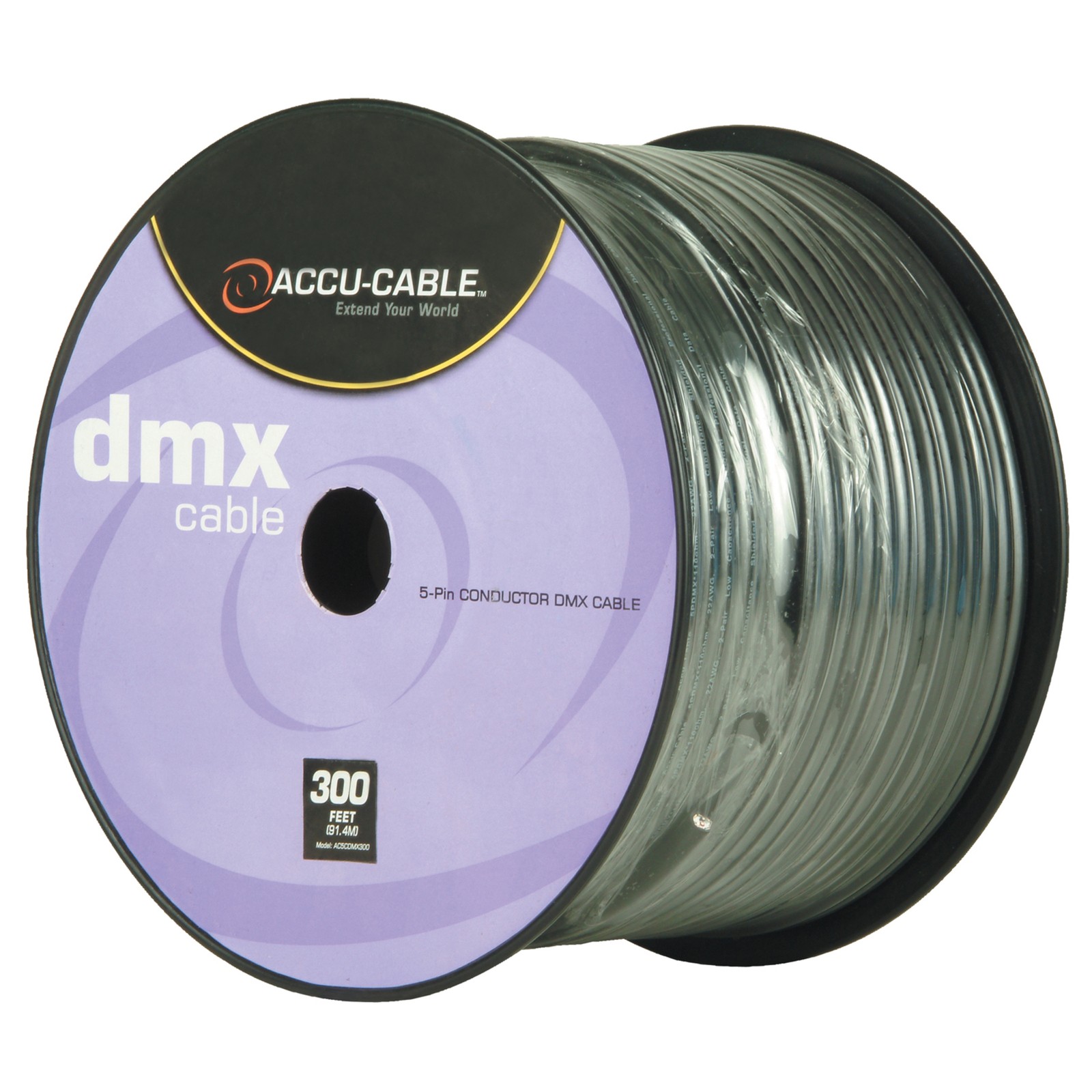 American DJ AC5CDMX300 300' Spool 22 AWG 5-Pin Conductor DMX Lighting Cable