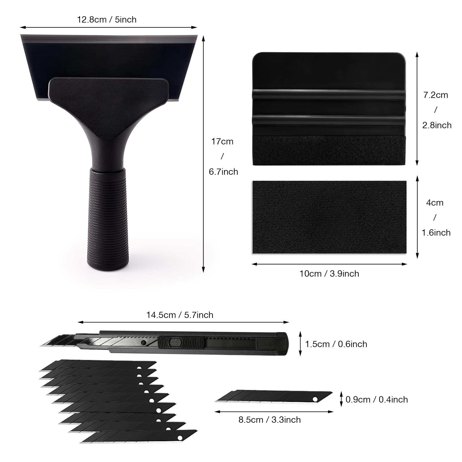 Gomake Vinyl Wrap Tool Set Window Tint Kit,Window Tint Tools Small Rubber Squ...