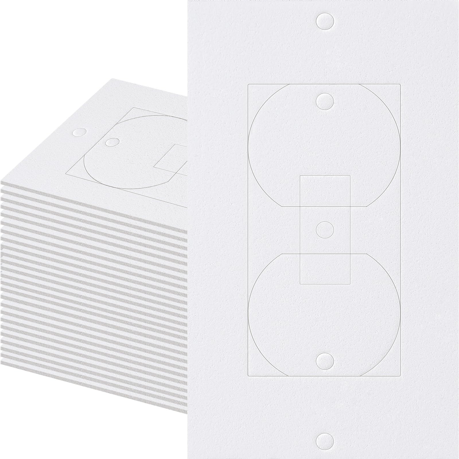 Outlet Insulators Draft Sealers, 30 Pack Electrical 30, White