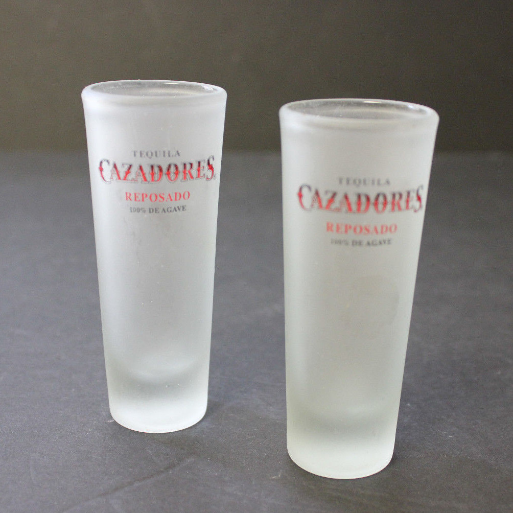 Set of 2 Tequila Cazadores Reposado 100% De Agave Jigger Glasses